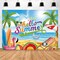 7x5ft Hello Summer Beach Backdrop Summer Hawaiian Party Photography Backdrop Summer Tropical Surfboard Party Decorations Banner Summer Beach Pool Theme Birthday Photo Booth Background